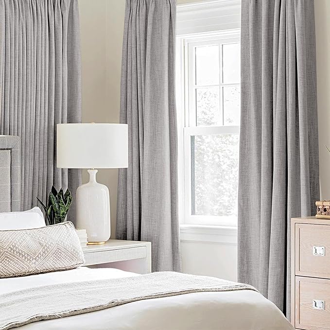 MIULEE Linen Texture 84 Inches Curtains - Image 2