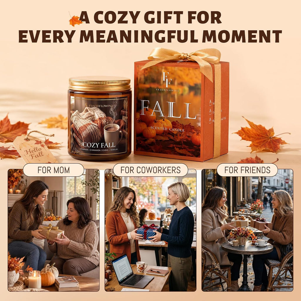 Cozy Fall Candles, Pumpkin Spice Scented