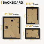 Vittanly 10 Pack Picture Frames Collage Wall Decor, Black