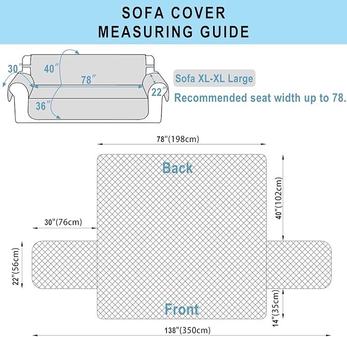 Reversible Oversized Sofa Covers Couch Cover Furniture Protector - Image 7