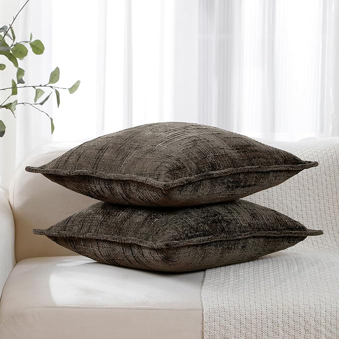 HPUK Fall Chenille Soft Throw Pillow Covers 18x18 Set of 2, Accent Cushion - Image 4