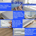 Bed Sheet Holders for Corners, 4 Pack Fitted Sheet Clips with Lock Buckle