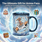 PUMPCAR 11 OZ Magic Heat Changing Color Flying G5 Cup Coffee Ceramic Mug for Anime Lovers Office Manga Pirate Gifts One Piece Merch Accessories Hot and Cold Drinks for Men Women Gifts