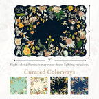 Rugflix 5x7 Floral Area Rug for Living Room, Machine Washable Rugs - Image 2