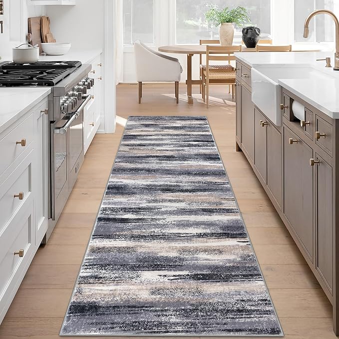 Lansny Modern Abstract Runner Rug 3x8 - Image 2