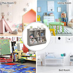 IDEALHOUSE Toy Bookshelf and Bookcase, Multi Shelf with Cubby Organizer Cabinet for Storage Books and Toys, for Bedroom, Playroom, Hallway