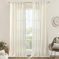 LAMIT Light Filtering Linen Curtains 84 inches Long by LAMIT