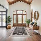 Black Modern Farmhouse 5x8 Area Rug - Image 3