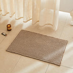TYUU Waffle Bath Mat, Boho Bathroom Rugs Non Slip, 30x20 Beige