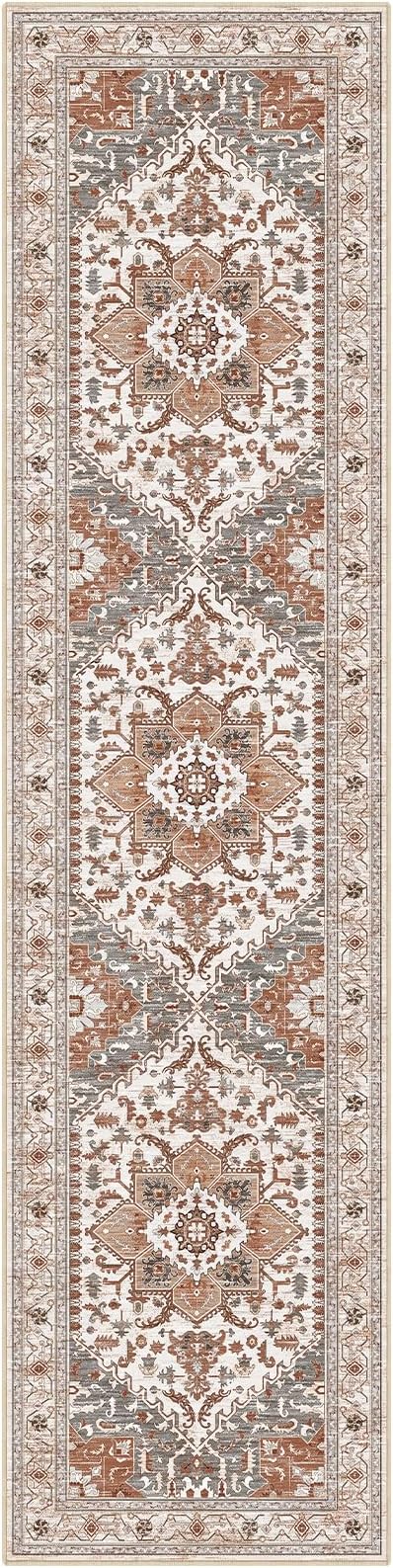 Yamaziot Washable Runner Rug, 2x8 Non-Slip Boho Vintage Hallway Rug Runner - Image 2