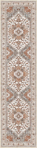 Yamaziot Washable Runner Rug, 2x8 Non-Slip Boho Vintage Hallway Rug Runner - Image 2