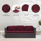 8Pcs Stretch Patio Cushion Covers, Outdoor Couch Covers Replacement, Outdoor - Image 3