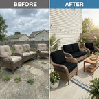 hyha 4Pcs Patio Cushion Covers, Stretch Outdoor Couch Cushion Covers Replacement - Image 5