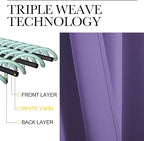 NICETOWN Blackout Curtains Window Draperies, Lilac Purple, 70 by 95 inches Long - Image 3