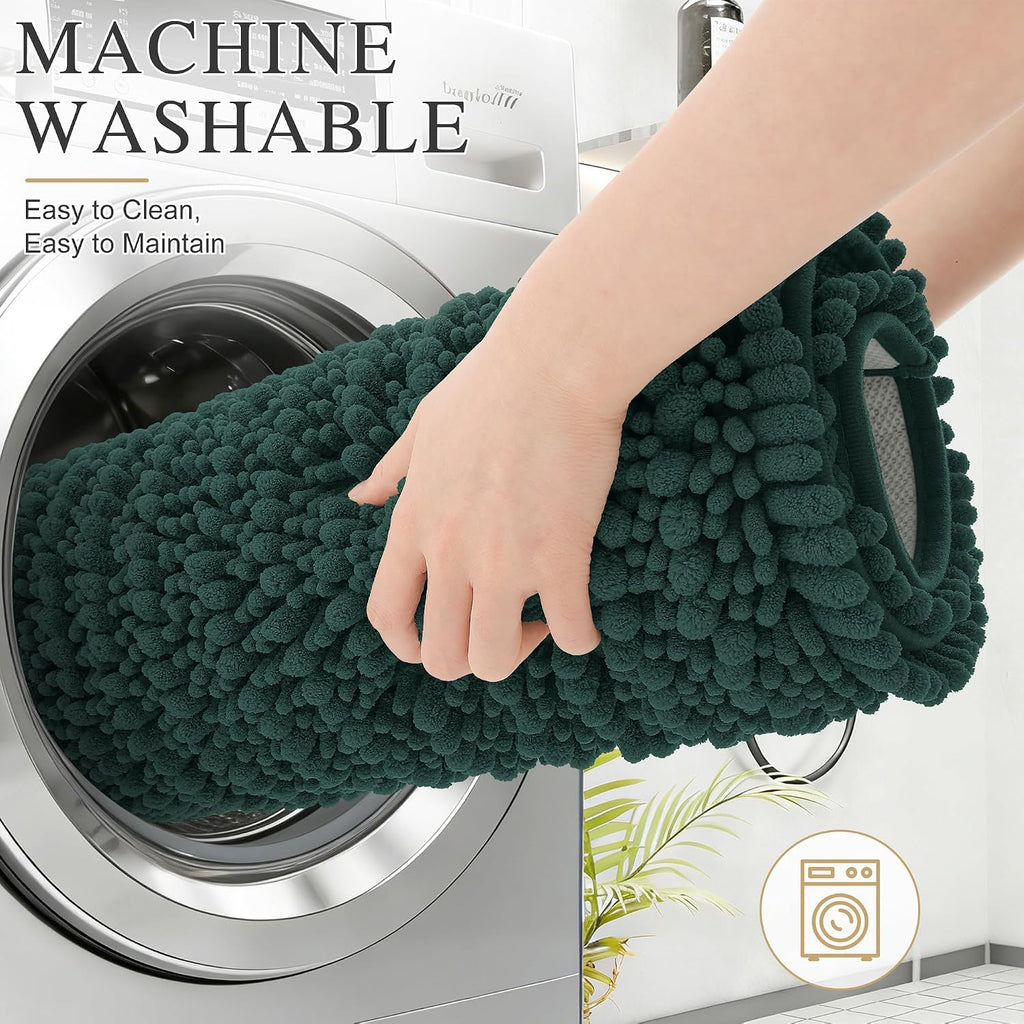 OLANLY Bathroom Rugs 30x20, Thick Soft and Absorbent Chenille Bath Mat