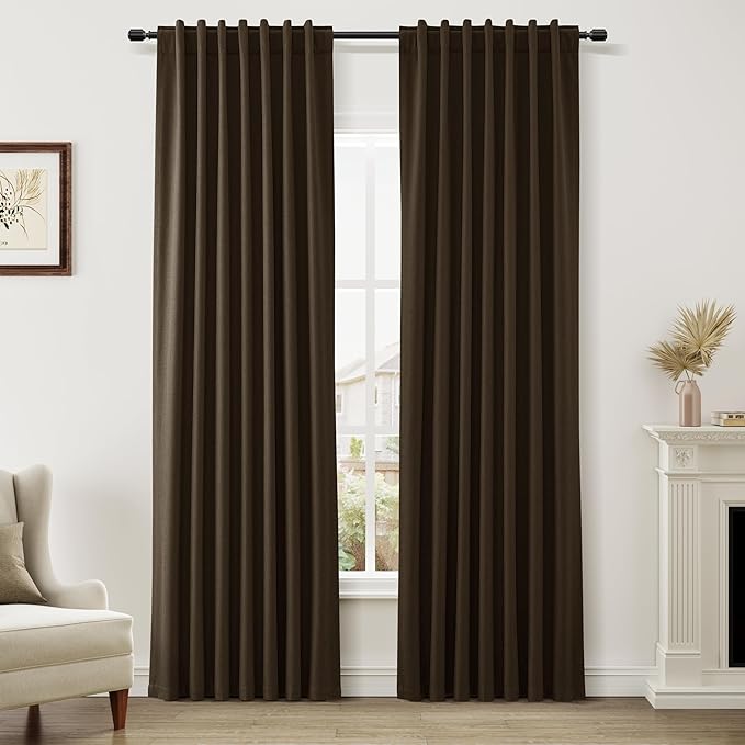 Guken 100% Blackout Curtains 84 Inch Length 2 Panels Set by Guken