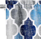 Beauoop Lattice Blackout Window Valance Curtain Panels Thermal Insulated Noise - Image 3