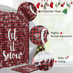 ArtSocket Christmas Bathroom Sets with Shower Curtain and Rugs, Buffalo