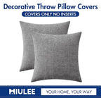 MIULEE Pack of 2 Couch Throw Pillow Covers 20x20 Inch Soft Dark Gray Chenille - Image 6