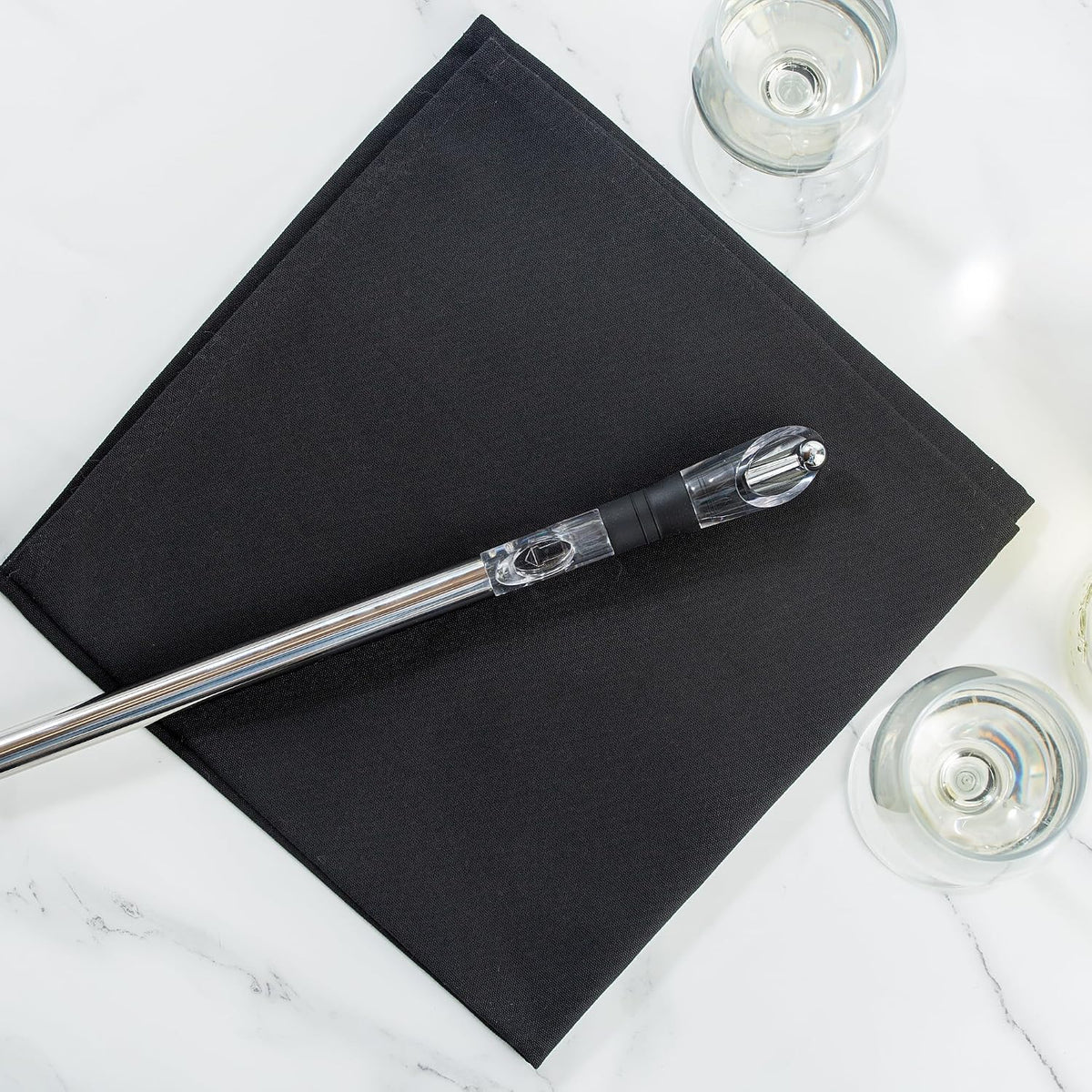Restaurantware Wine Chilling Rod - 12.64 Inches Stainless Steel Wine Pour Spout With Chiller - Leak-Resistant Wine Accessory - Durable Silver Wine Cooler Stick