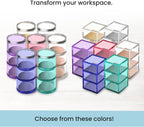 3-Tier Stackable Acrylic Holder, Clear with Gold Metal Base