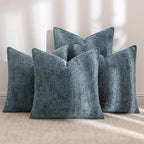 MIULEE Pack of 4 Couch Throw Pillow Covers 18x18 Inch Navy Blue Soft Decorative - Image 2