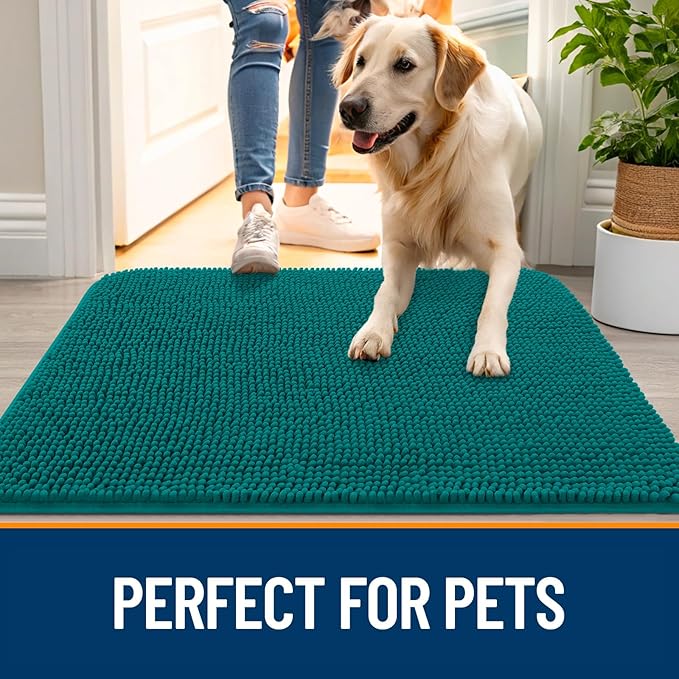 OLANLY Dog Door Mat for Muddy Paws 59x32, Absorbs Moisture and Dirt, Absorbent - Image 6