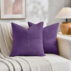Fancy Homi 2 Packs Purple Samll Decorative Throw Pillow Covers 12x12 Inch - Image 5