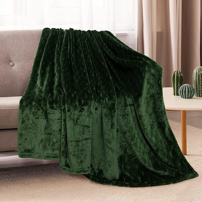 TOONOW Fleece Blanket Textured Fuzzy Plush Throw Blanket Twin Size 60" x 80" - Image 3