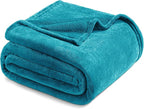 Exclusivo Mezcla Fleece Teal Throw Blanket - Image 8