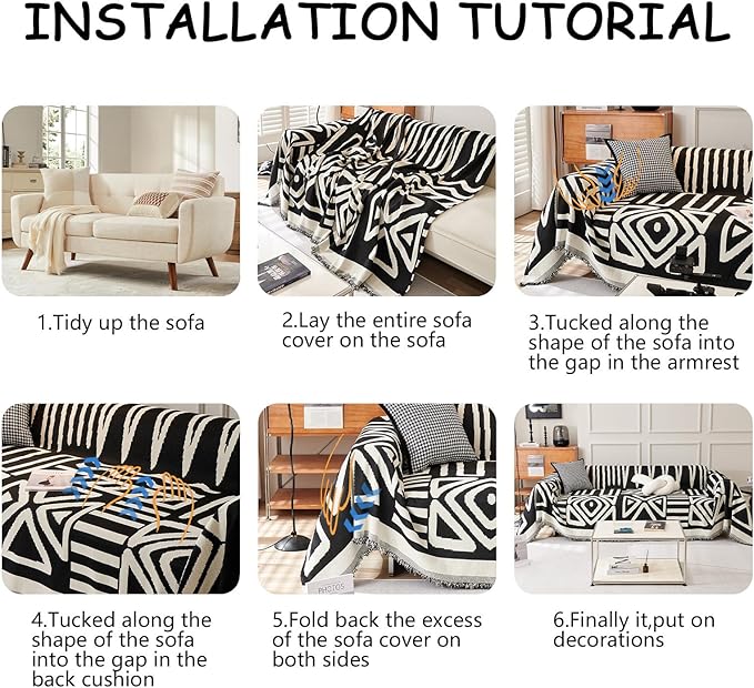 HANDONTIME Armchair Boho Sofa Covers - Image 8