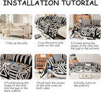 HANDONTIME Boho Sofa Covers for Dogs Black Couch Sofa Covers for 3 Cushion - Image 8