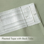 MIULEE Sage Green Back Tab Blackout Curtains 84 Inch Length 2 Panels Set - Image 4
