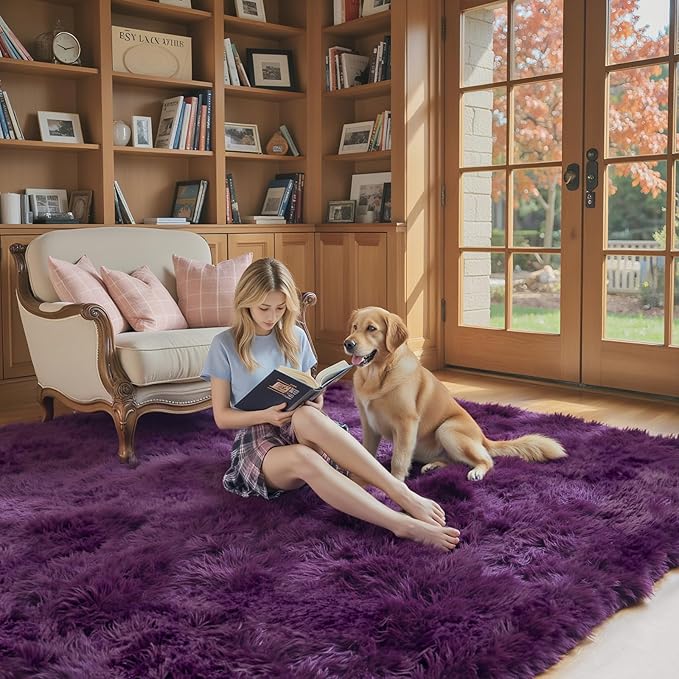 Rugs for Living Room 6x9, Alfombras para Salas Shag Large Plush Soft Area Rug - Image 4