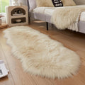 AMTOVO Faux Sheepskin Rug, 2 x 6 ft Faux Fur Rug by AMTOVO