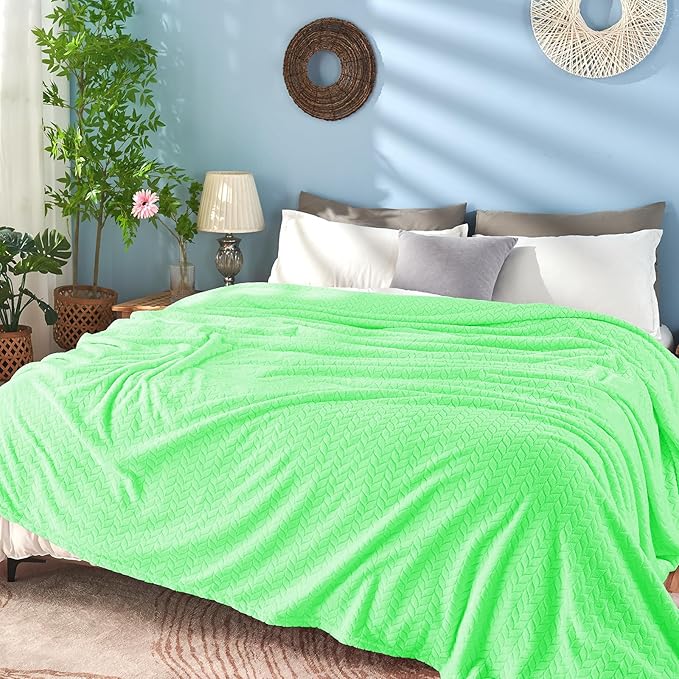inhand Mint Green Fleece Throw Blanket - Image 3