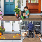 Smiry Front Door Mat Outside Entrance, Heavy Duty Sturdy Natural Rubber Doormat - Image 7