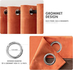 MIULEE Orange Velvet Curtains 96 Inch Length - Image 2