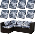 8Pcs Outdoor Cushion Covers, Patio Cushion Covers, Stretch Elastic Slipcovers by dreahoteztil