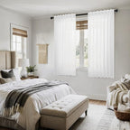 MIULEE White Linen Curtains Short 48 Inch Long 2 Panels - Image 6