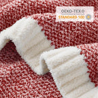 Snuggle Sac Red Throw Blanket for Couch, Super Soft Warm Christmas Red Blankets - Image 4