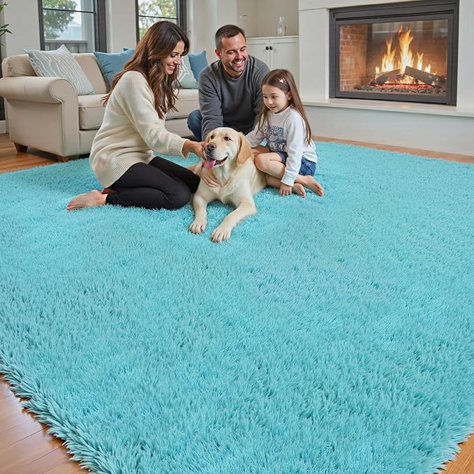 Rugs for Living Room 6x9, Alfombras para Salas Shag Large Plush Soft Area Rug - Image 2