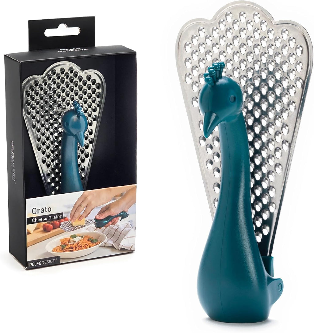 PELEG DESIGN Handheld Cheese Grater Durable Rust-Proof Metal (Gratiator)