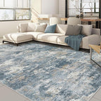 Nakagishi 9x12 Area Rugs Living Room: Washable Abstract Large Neutral Soft Rug by NakagishiAreaRug