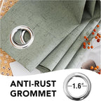 H.VERSAILTEX Linen Blackout Curtains Durable Thick Textured Linen Look 100% - Image 7