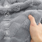 Bedsure GentleSoft Silver Grey Throw Blanket - Image 4