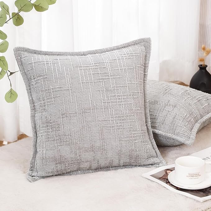 HPUK Fall Chenille Soft Throw Pillow Covers 18x18 Set of 2, Accent Cushion - Image 3