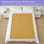 Bigacogo Chunky Knit Throw Blanket - Image 5