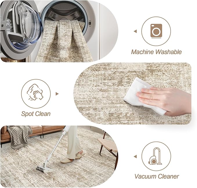 Washable Area Rug 8x10, Large Soft Rugs - Image 4