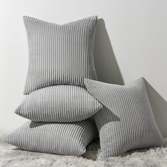 Topfinel Decorative Light Grey Throw Pillow Covers Cushion Cases, Mix and Match by Topfinel